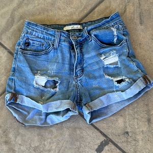 Denim Light Wash Short Shorts